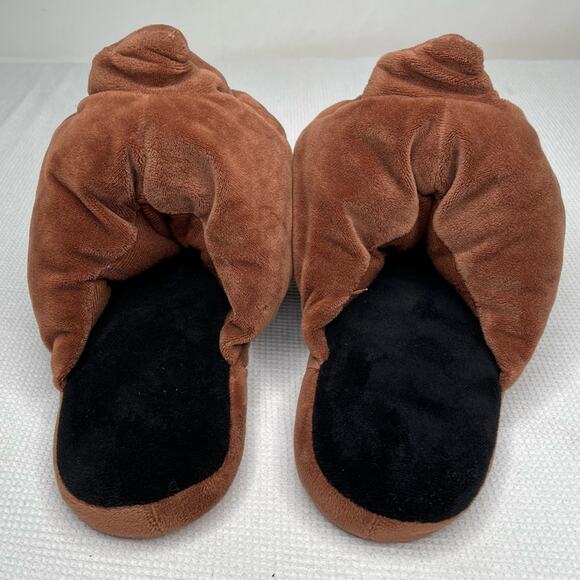 DanDee Collectors Choice Poop Emoji Brown Plush Slippers Size M 7-8 - Picture 3 of 6